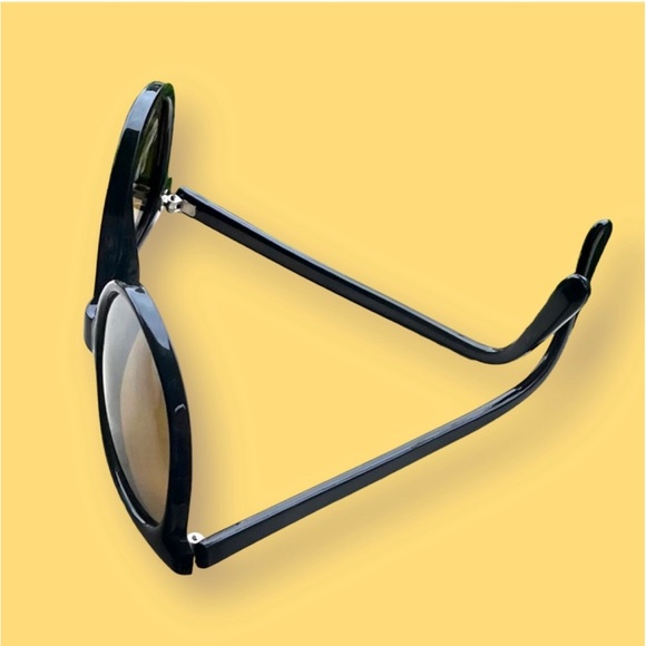 90s Designer Sunglasses Black Retro Eyewear - Picture 9 of 14